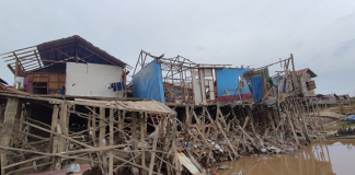 Rumah Terdampak Longsor di Bantaran Sungai Kahayan Ada 23 Buah longsor
